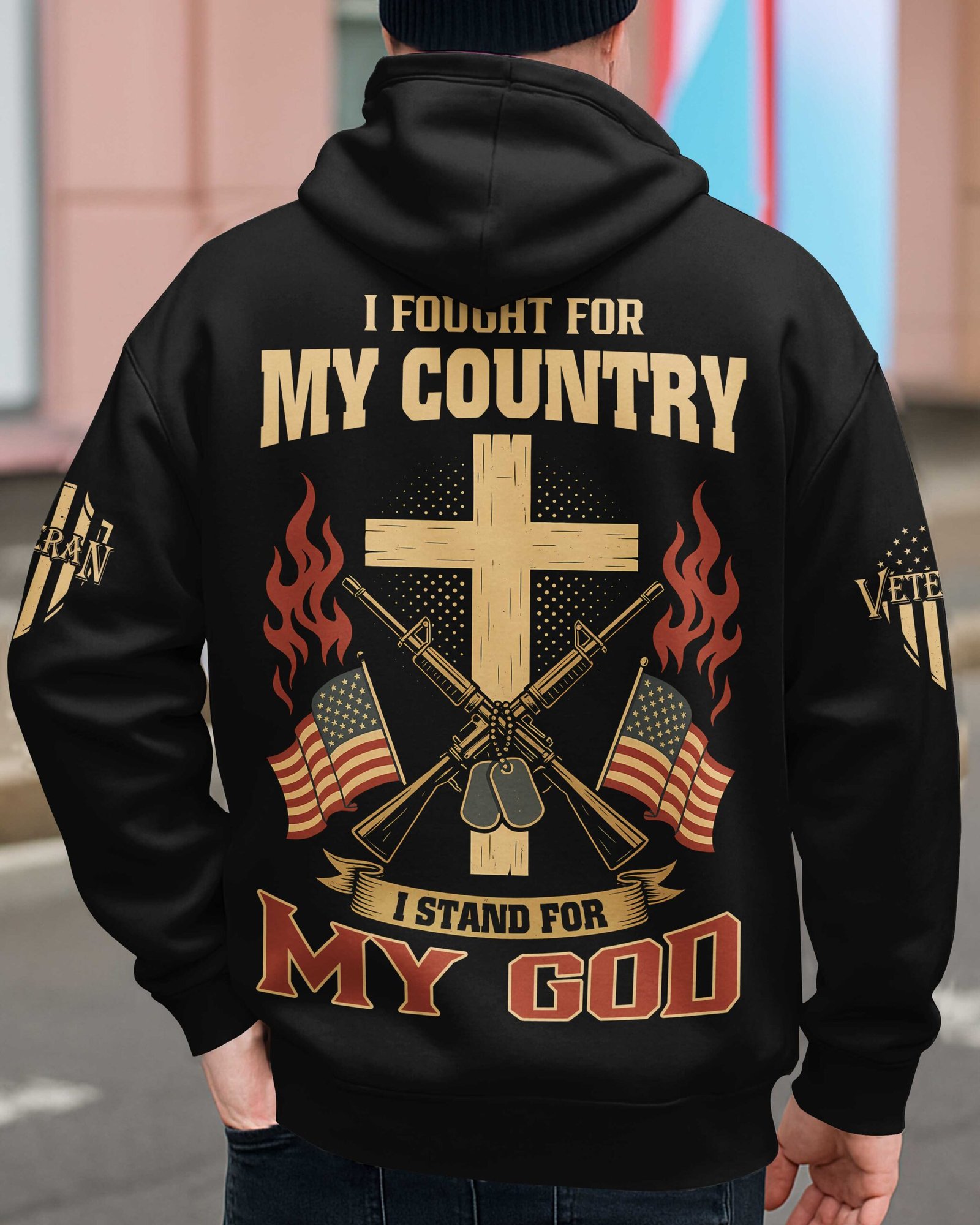 I Fought For My Country I Stand For My God T-Shirt - Image 9